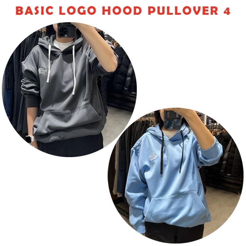 関税負担なし韓国正規品保証 NI5PP53J BASIC LOGO HOOD PULLOVER 4 デイリー 基本 着装 男子 女子 人気 韓国 ファッション 男女共用 アウトドア
