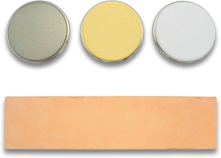 EDGBLACK Knife Sharpener専用仕上げ砥石・革砥セット #800ダイヤモンド #3000/6000コランダム 本牛革(ブラック)