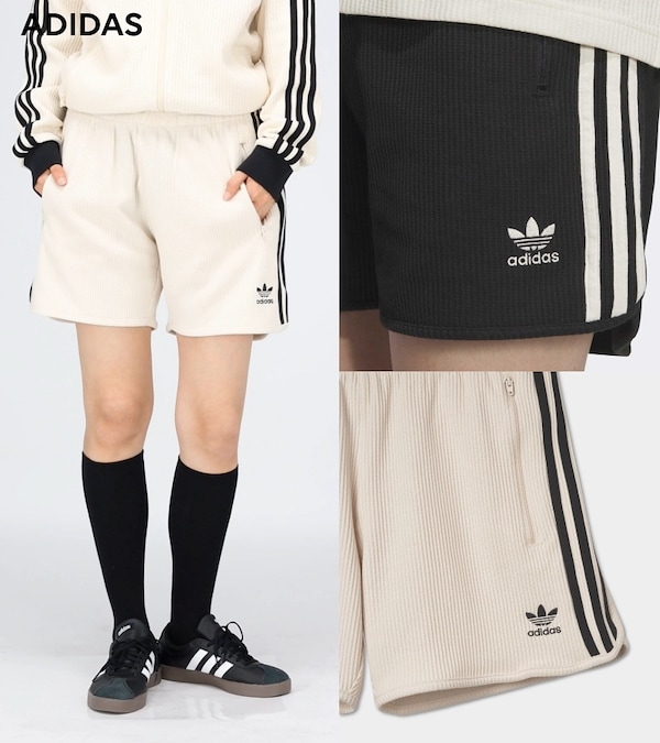 [ADIDAS] ワッフル ハーフパンツ 短パン Qoo10 adidas ワッフル ハーフパンツ 短パン ストライ
