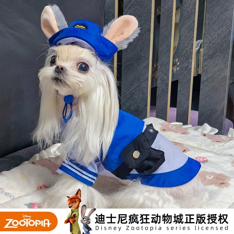 ズートピアシリーズ 猫服 ジュディ帽子 コス服 犬服 ペット変身服