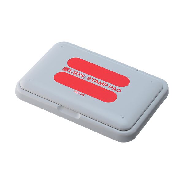 （まとめ） ライオン事務器 スタンプ台 水性染料54×93mm 赤 No.13N 1個 (×5セット)