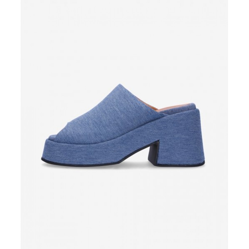 GANNI レディースレトロプラットフォームシューズ-ブルー/S2042630