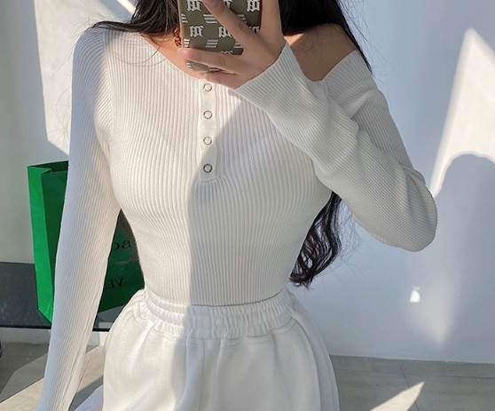 個性的 レディース トップス ニット セーター 長袖 Vネック タイト スリム 細身 ストリート ヒップホップ かわいい 大人可愛い シンプル カジュアル おしゃれ かっこいい こなれ感 スポーティー