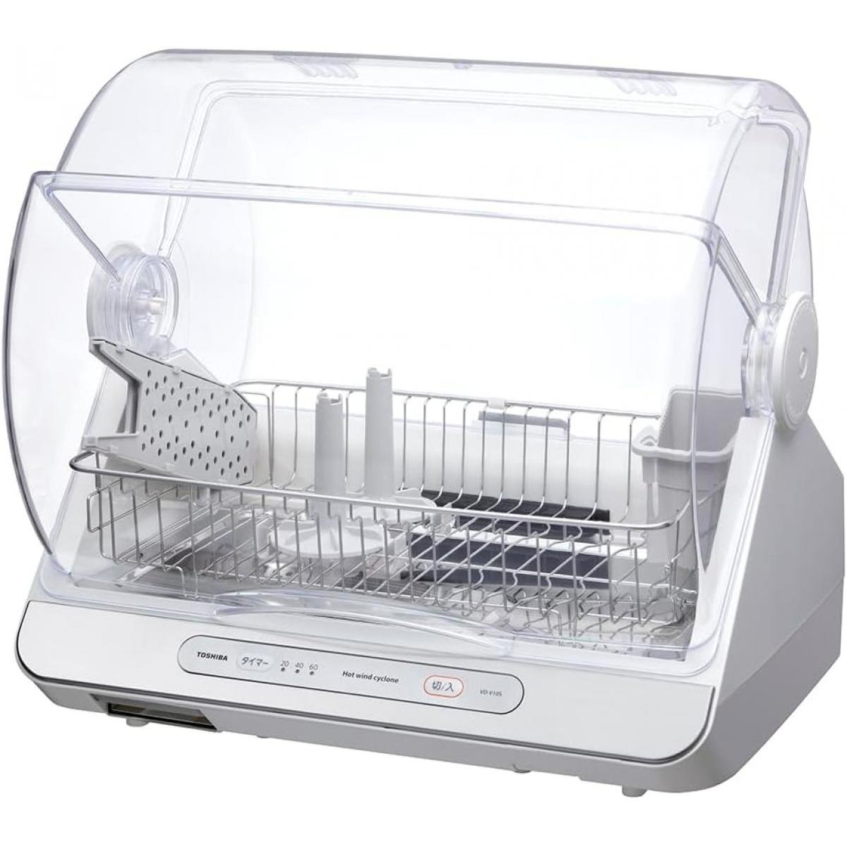 【在庫有・即納】TOSHIBA 東芝 食器乾燥器 VD-V10S(W) ホワイト 6人用 乾燥器 乾燥機 ステンレスクリーントレイ コンパクト まな板乾燥 食器洗い乾燥機