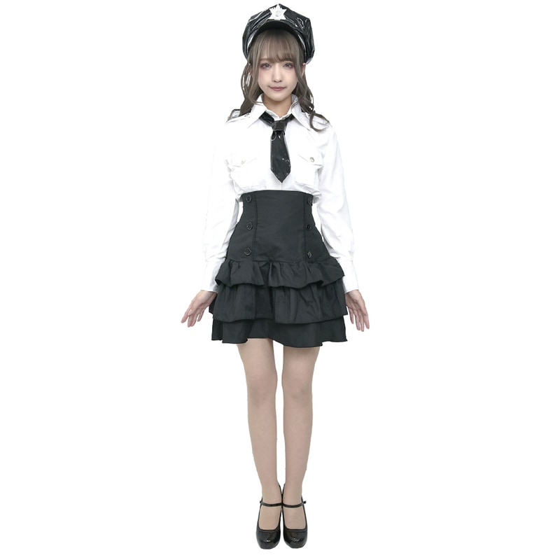 コスプレ 仮装 コスプレ ポリス CLUB QUEEN Monotone Police(モノトーンポリス) 【 コスプレ 衣装 ハロウィン 仮装 コスチューム ol ポリス 警察 大人用 余興 ハロ