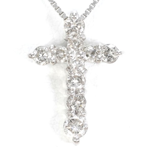 PT900 プラチナ PT850 ネックレス ブラウンダイヤ 0.30 中古