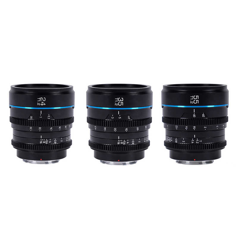 SIRUI　シネマレンズ T1.2 APS-C/S35 3本セット(24/35/55mm) L/ブラック ［ライカL / 単焦点レンズ］　MS-3SLB-JP