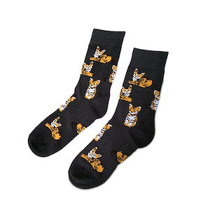 Socks Lady＆Menかわいいノベルティドッグ＆猫模様の靴下ファンキーコットンミッドカルフソックスギフト