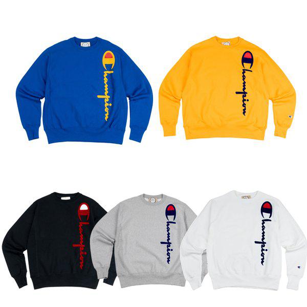 リバースウィーブ オーバーサイズド フロックスクリプト ビッグロゴ 男性 クルーネック 5種