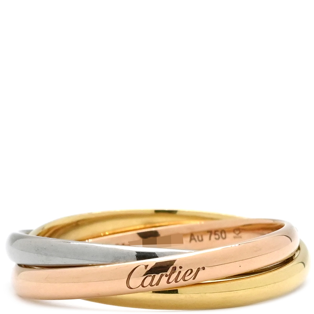 カルティエ Cartier リング 指輪 トリニティSM K18WG K18YG K18PG ホワイトゴールドXイエローゴールドXピンクゴールド #61(JP21) 3連 3カラー 20号【中古】