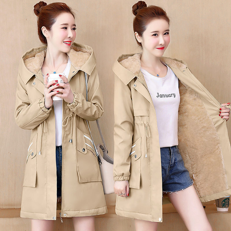 カシミアを厚くしたミドル丈のコート女性コート2022年早春冬の新型韓版ウエストアップアップコート あす楽対応 ブランド品