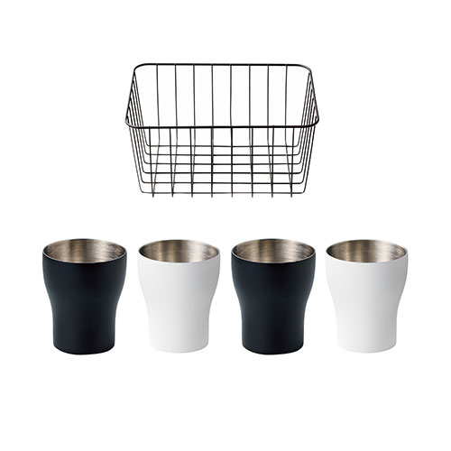 カゴ入り二重構造カップ4P