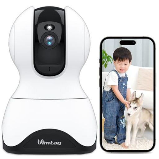 【400万画素・室内・PTZ全方位360度監視・自動追尾】 VIMTAG ペットカメラ 見守りカメラ 防犯/監視カメラ ベビーモニター 2.5K 1440P 赤ちゃん/高齢者 IPHONE対応 双方向