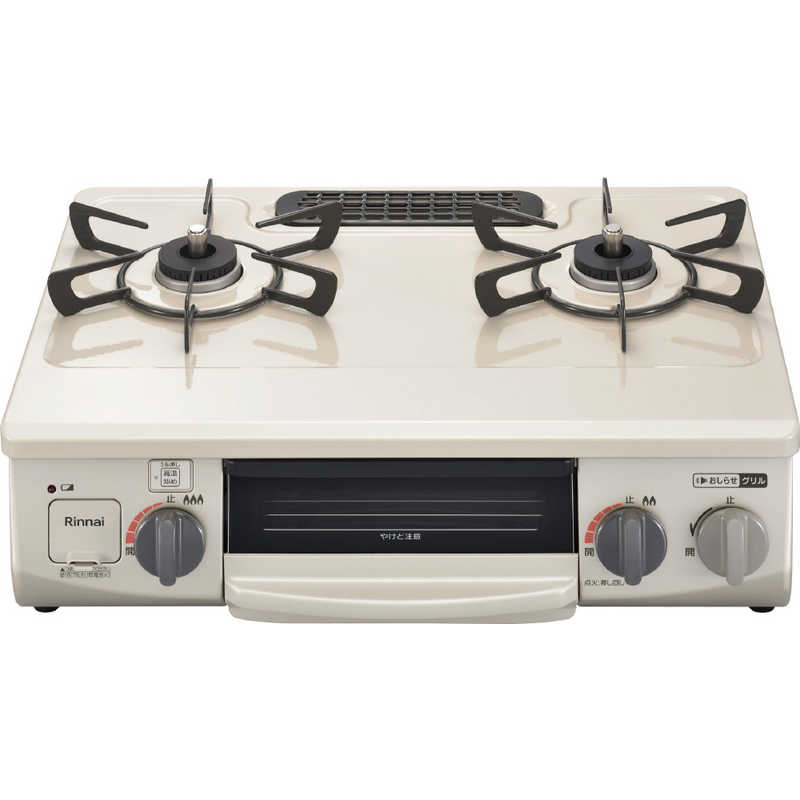 リンナイ　Rinnai　コンパクト56cmタイプ (左強火力タイプ) リンナイ ［約56cm(コンパクトタイプ) /プロパンガス /左強火］ クリームベージュ　RT34NJH7SA-CL