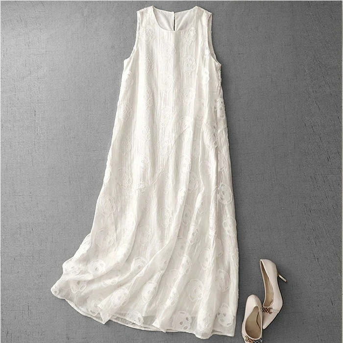 【20点セット】ワンピース 夏 ロングワンピース 花柄 レディース 裏地あり Aライン 着回し ノースリーブ ロングワンピ リゾート お洒落 エレガント マキシ丈 柔らか 大きいサイズ 袖なし 涼しい