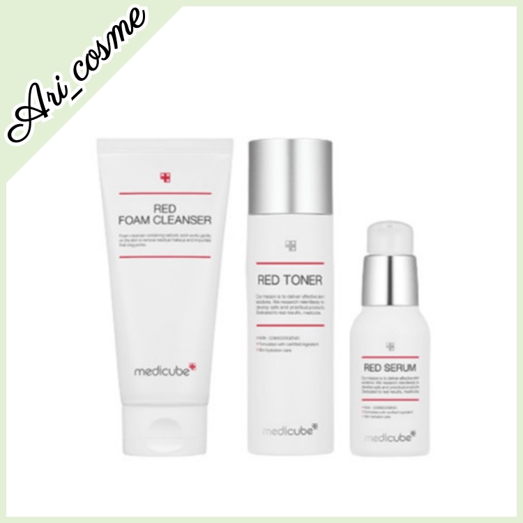 レッドスターター3点セット(レッドフォームクレンザー120ml+レッドトナー100ml+レッドセラム30ml)/ニキビ肌化粧品