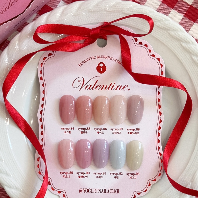 【 YOGURTNAIL】[Valentine Syrup Gel] バレンタインシロップジェル - [10色セット]
