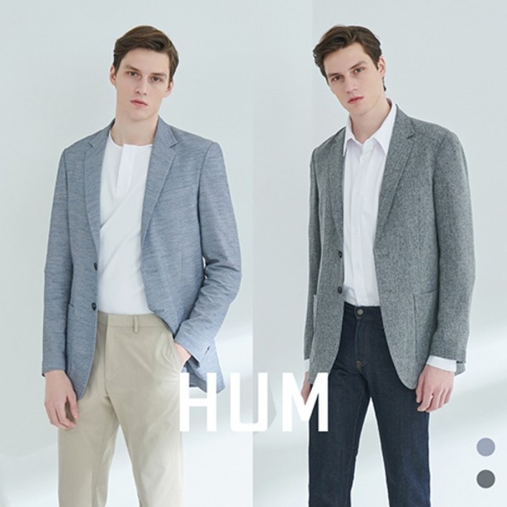 (HUM) メンズシーズナルトリコットシングルボタンジャケット (HHOECJV120P)