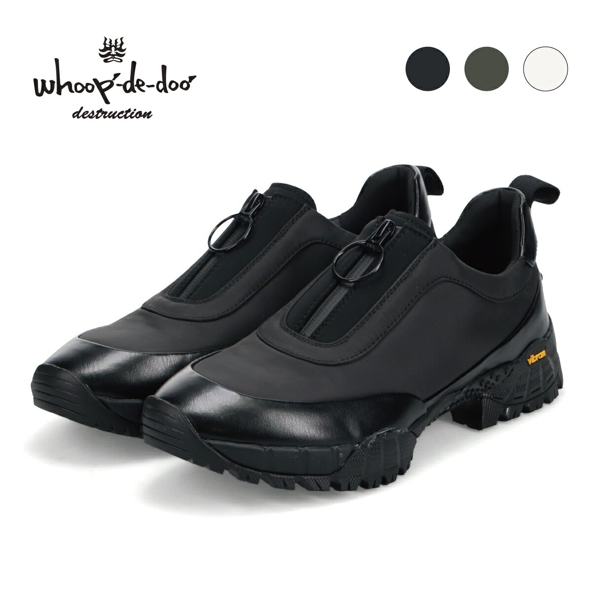 VIBRAMソールセンタージップスニーカー 24230599 whoop-de-doo フープディドゥ