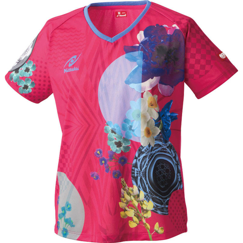 モダンフラワーシャツ 卓球 ウェア シャツ NW2221