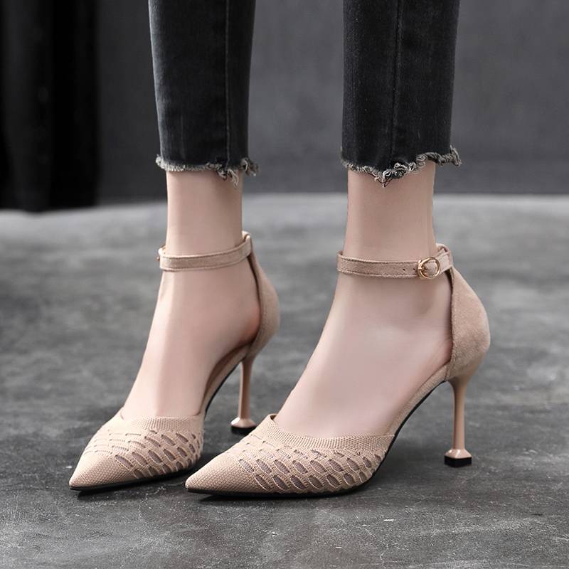 レディース サンダル ハイ ピン ヒール ストラップ ポインテッドトゥ シューズ 靴 シンプル 大人 女っぽ 上品 エレガント セクシー きれいめ お洒落 大人 可愛い 通勤 通学 エレガント　春