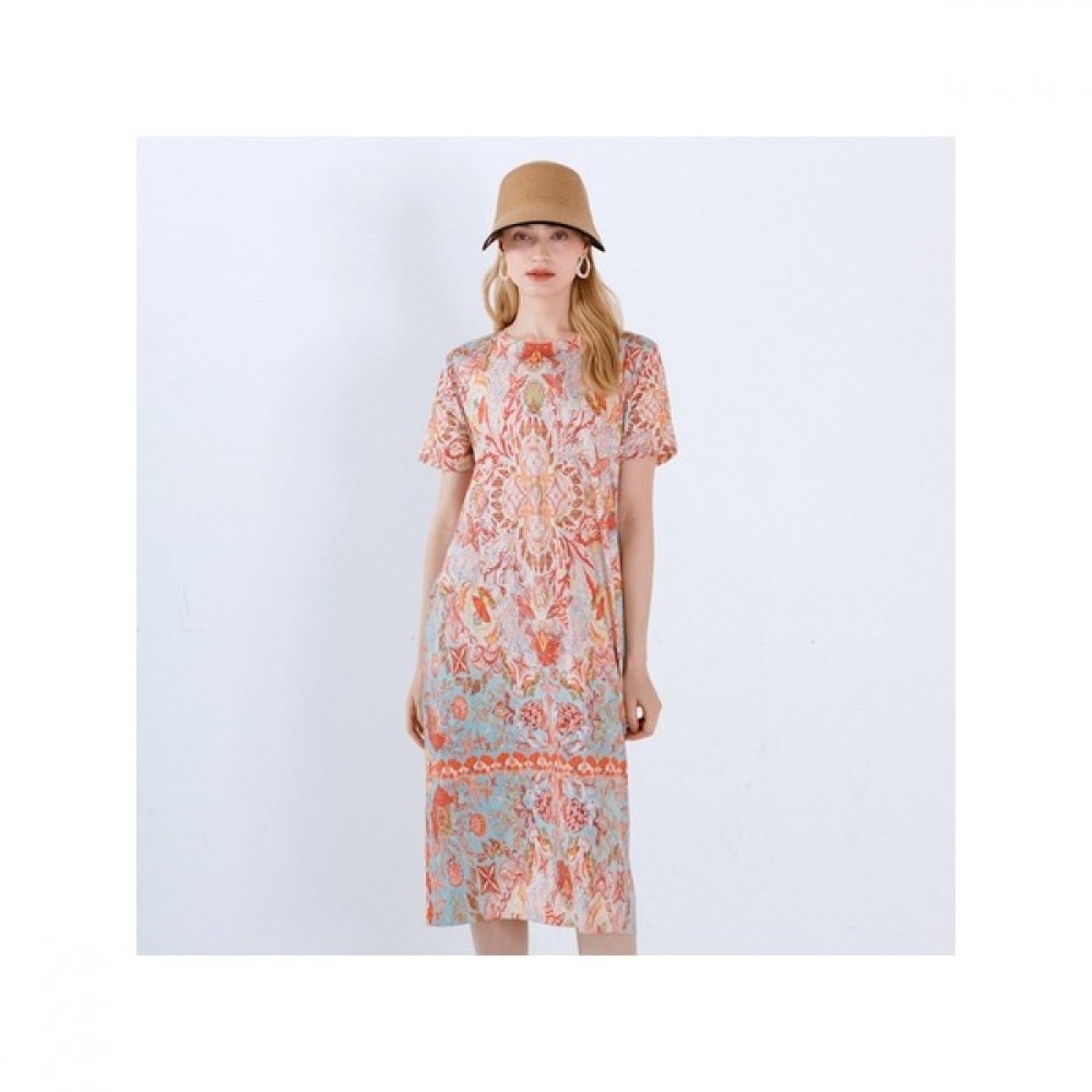 （マックスカルティッジオ）アンティークグラフィックイージーカジュアルドレス