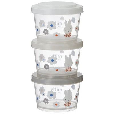 他サイト： スケーター　薄肉保存容器240ml 3Pセット ミッフィーモノトーン [240ml×3個]　SIJ3の商品画像