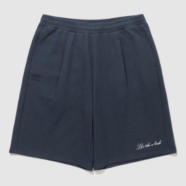 パンツ KQF UQ221CHP47-DVY レイトチェックアウトワッフル5.5部バミューダパンツ/DVY