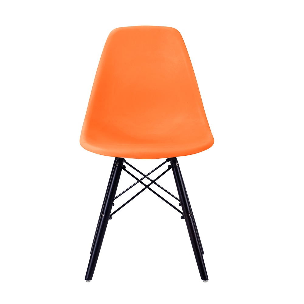 【国内出荷-送.料.無.料】【オレンジ座面＆ダークブラウン脚】イームズチェアリプロダクトダイニングチェアDSWeamesダイニングチェアーイームズ椅子イームズチェアイームズチェアーDSWチェアイームズ