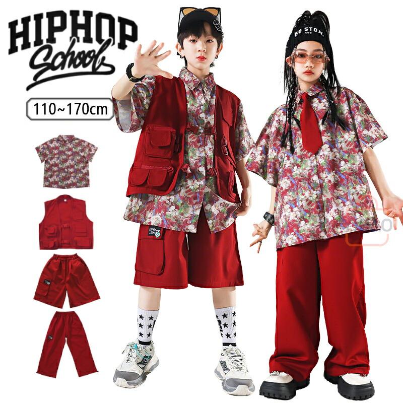 チアダンス ユニセックス ダンス衣装 女の子 男の子 ジャズダンス セットアップ チアガール jazz 韓国 ステージ衣装 応援団 ファッション 赤 レッド