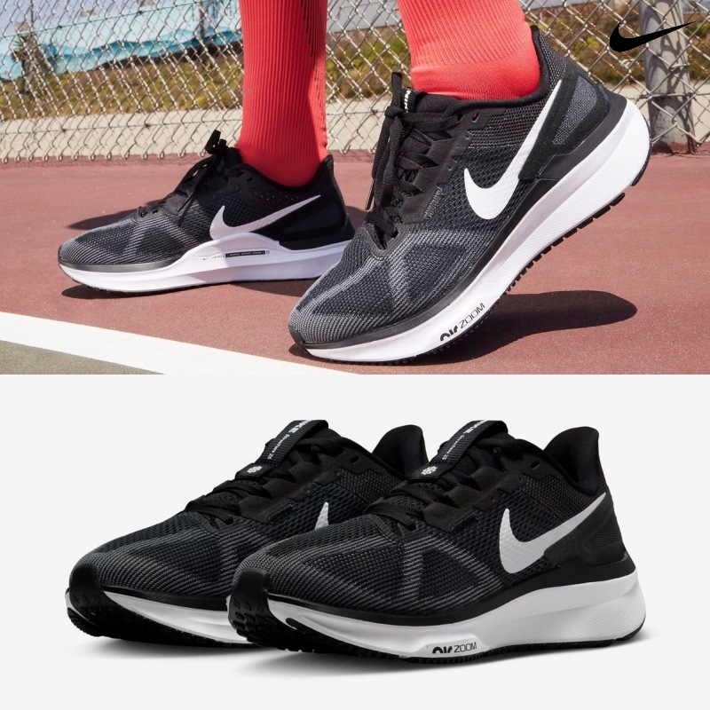 [NIKE] ナイキ スニーカー ストラクチャー 25 ウィメンズ ロード ランニングシューズ / BLACK