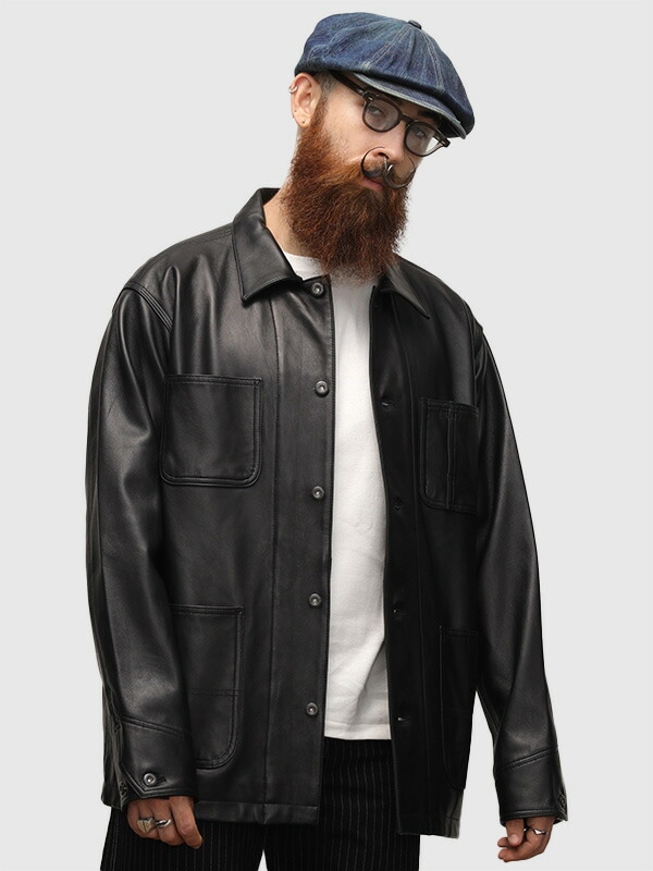 Schott ショット レザー ジャケット メンズ レディース おしゃれ かっこいい シンプル 定番 軽い ラムレザー ラム革 LAMB LEATHER COVERALL JACKET ラムレザー カ