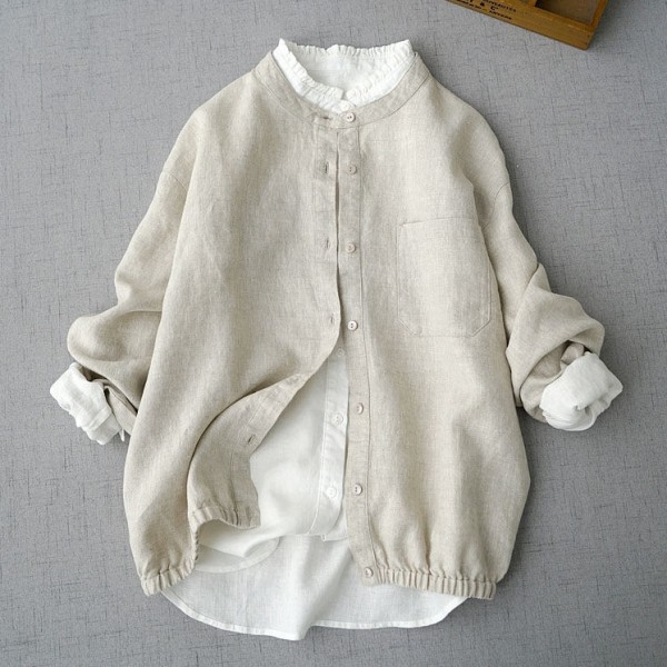 【値下げ中】超人気 無地 肌触りよい シングルブレスト M-3XL レディース 森ガール トップス 4,627円