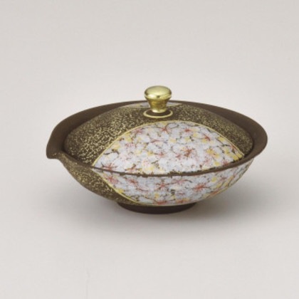 玉光 黒泥絞り出し 丸紋桜 Y3006