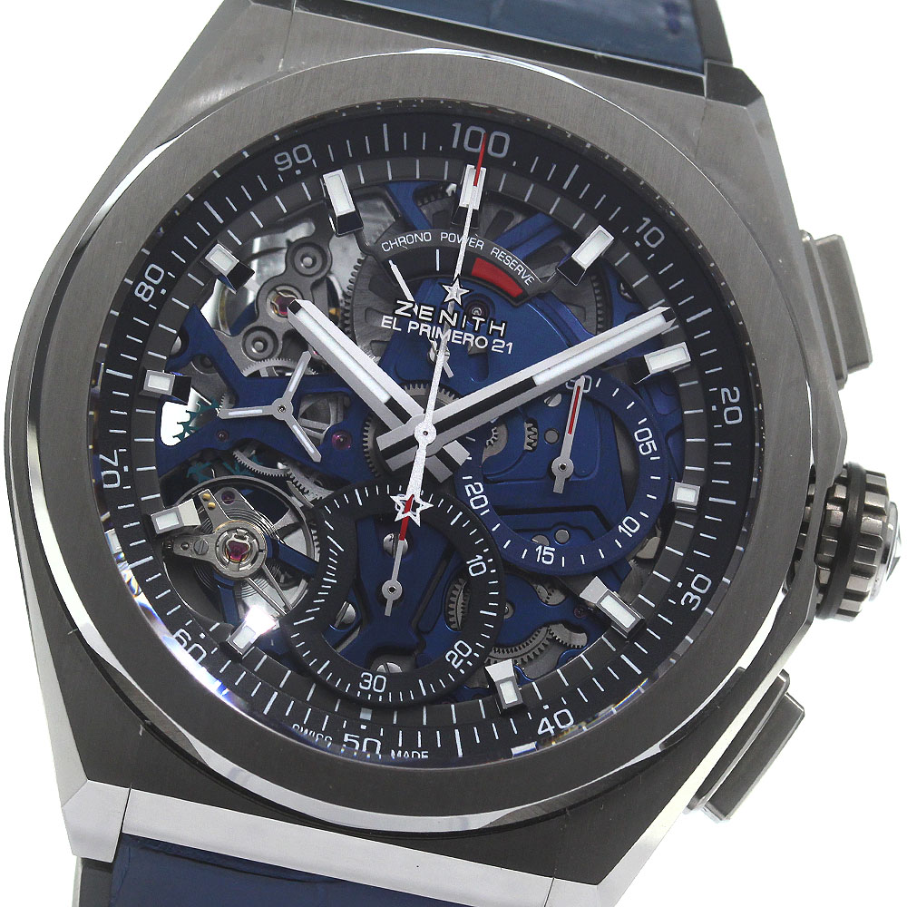 ゼニス ZENITH 95.9002.9004/78.R584 デファイ エル プリメロ21 チタニウム 自動巻き メンズ 極美品 保証書付き_828274【中古】
