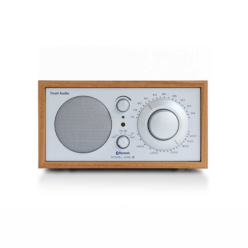 Model One BT AM/ ワイドFM/ Bluetooth テーブルラジオ スピーカー ［Bluetooth対応］ Silver-Cherry　M1BT-1455-JP