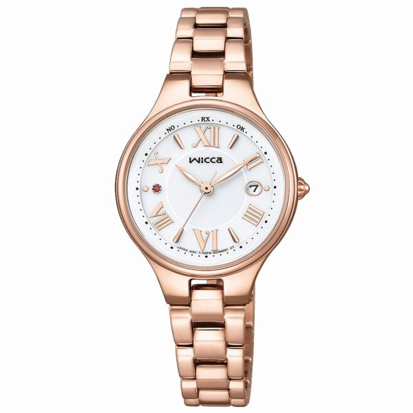 取寄品 正規品 CITIZEN シチズン ウィッカ KS1-864-11 wicca ラウンドフェイス 日付カレンダー レディース腕時計