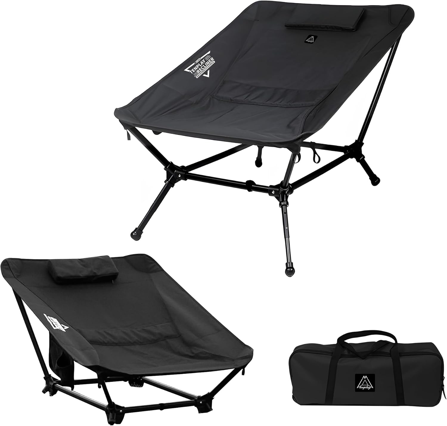 TENPLAY 2025年モデル リクライニングチェア アウトドアチェア 折りたたみ キャンプ椅子 高さ調節が可能な5WAY仕様 角度調節可 グランドチェア 昼寝 7075アルミ