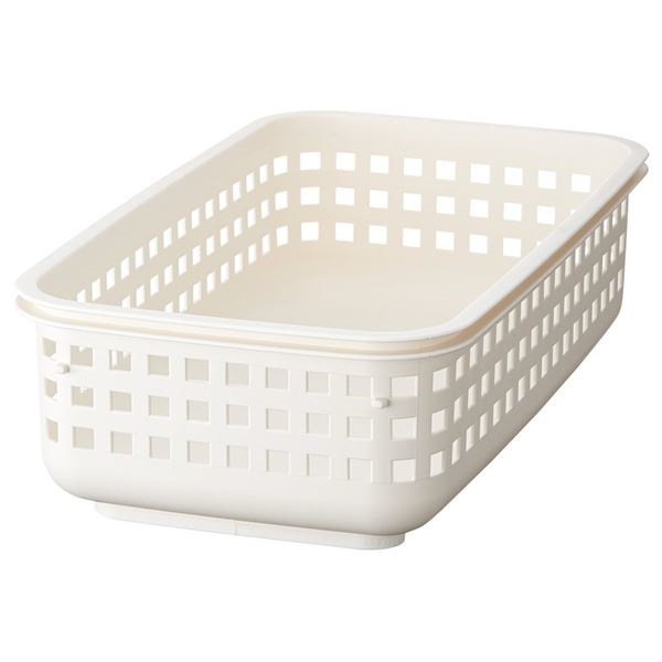 （まとめ）スカンジナビアスタイル ランドリーバスケット SS スタッキング ホワイト SCB-14 20個セット