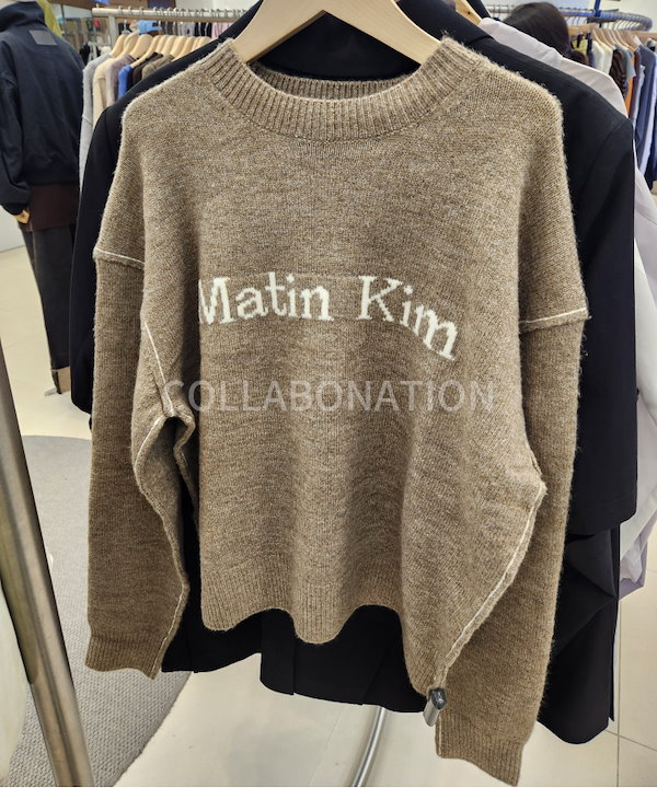 MATIN KIM ニット セーター COLOR LINE POINT LOGO KNIT