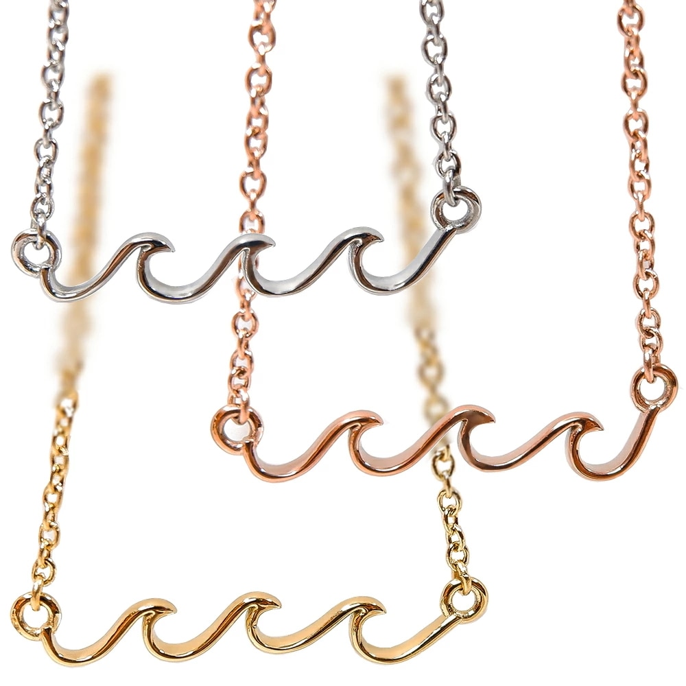 ハワイアンジュエリー アンクレット メンズ レディース つけっぱなし サージカルステンレス ウェーブ