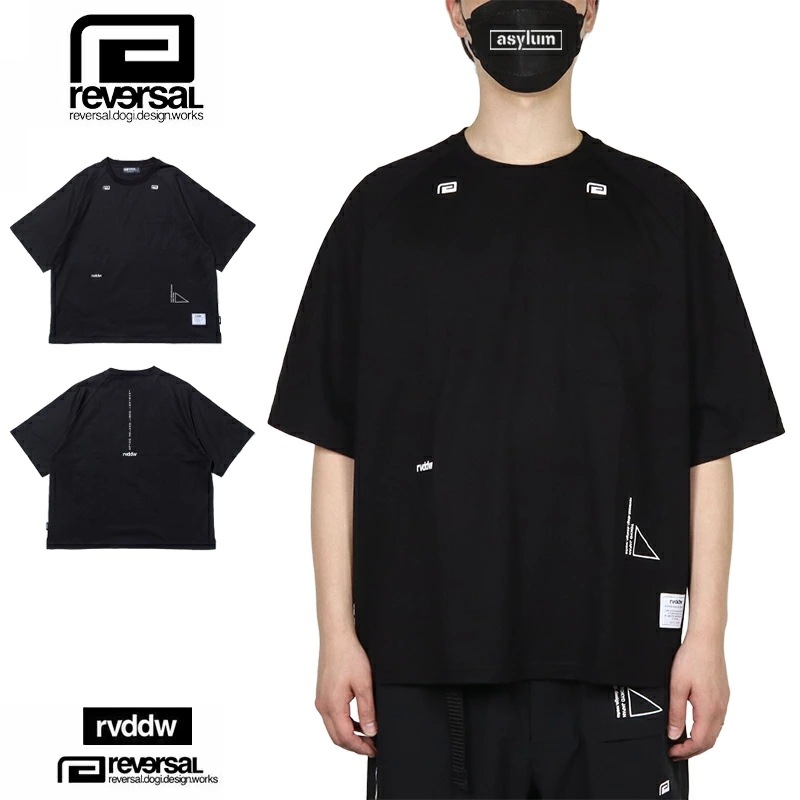 リバーサル Tシャツ reversal rvddw 半袖 ビッグシルエット オーバーサイズ メンズ レディース ブランド 大きいサイズ 黒