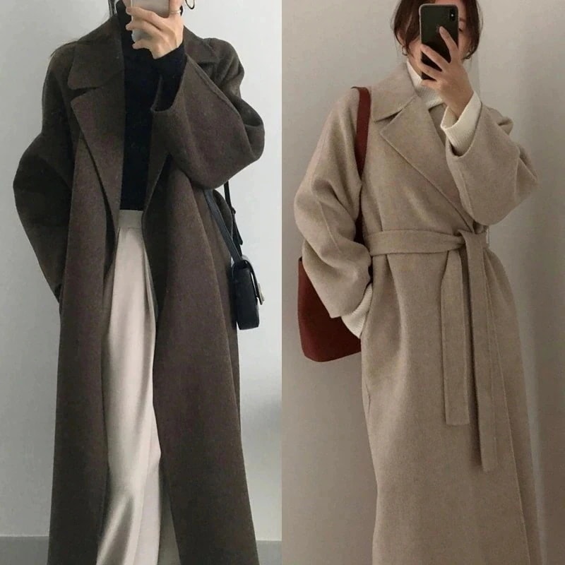 【急速出荷!】お勧め商品24 ロングチェスターコート ベルト付き 裏地付き 厚手 上質 トレンチコート お勧め 人気 ウインドブレーカー レディース アウター ラシャコート メガ割