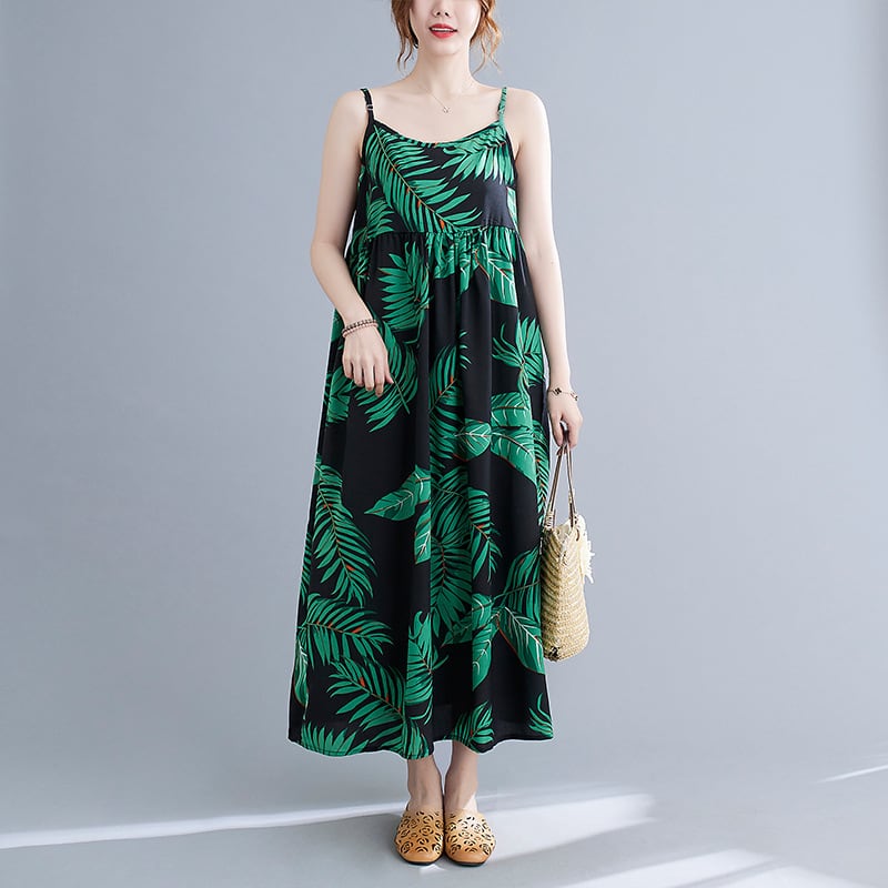 ワンピース 上着 人気 おすすめ おしゃれ お洒落 激安 安い プチプラ 肩出し ノースリーブ ラウンドネック 丸首 ふんわり オーバーサイズ 柄 プリント 花柄 可愛い かわいい 韓国 l