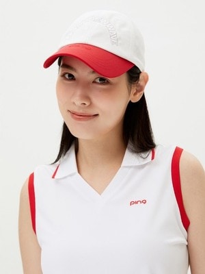 正規品 PING レディース ツーカラー スター パーフォレーテッドバックリボン ボールキャップ 帽子