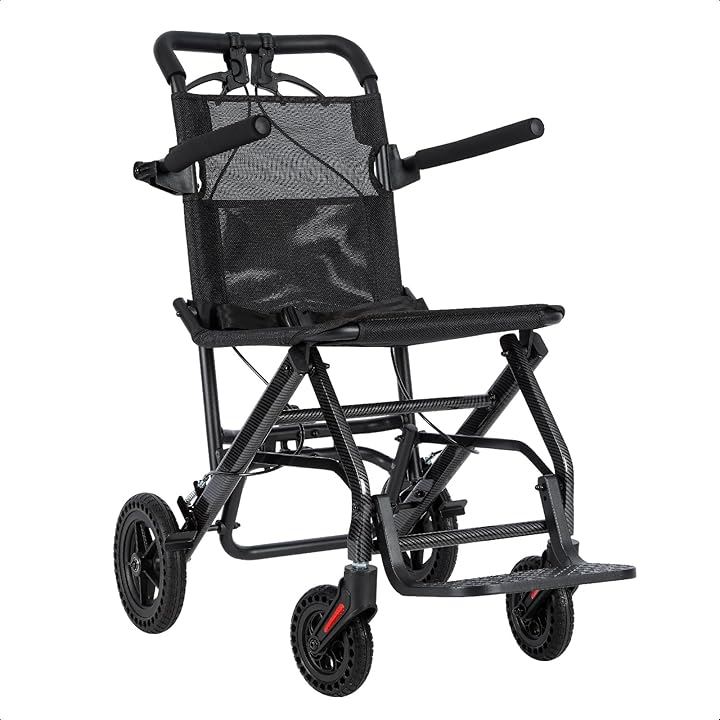 車椅子 簡易車椅子 介助式 折りたたみ 超軽量 6.3kg コンパクト 組み立て不要 ブレーキ付き 安全ベルト付き ノーパンクタイヤ 介護 室内 外出 通院 CP-A188(黒)