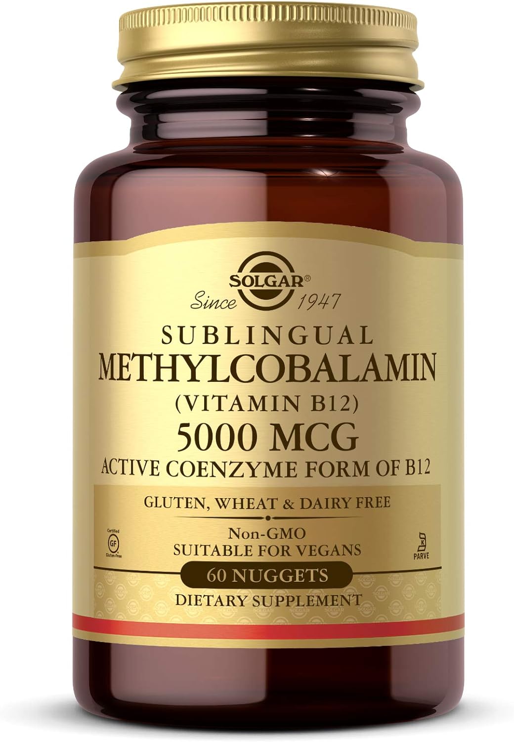 Solgar Methylcobalamin (Vitamin B12) 5000 mcg, 60 Nuggets - Cherry Flavor