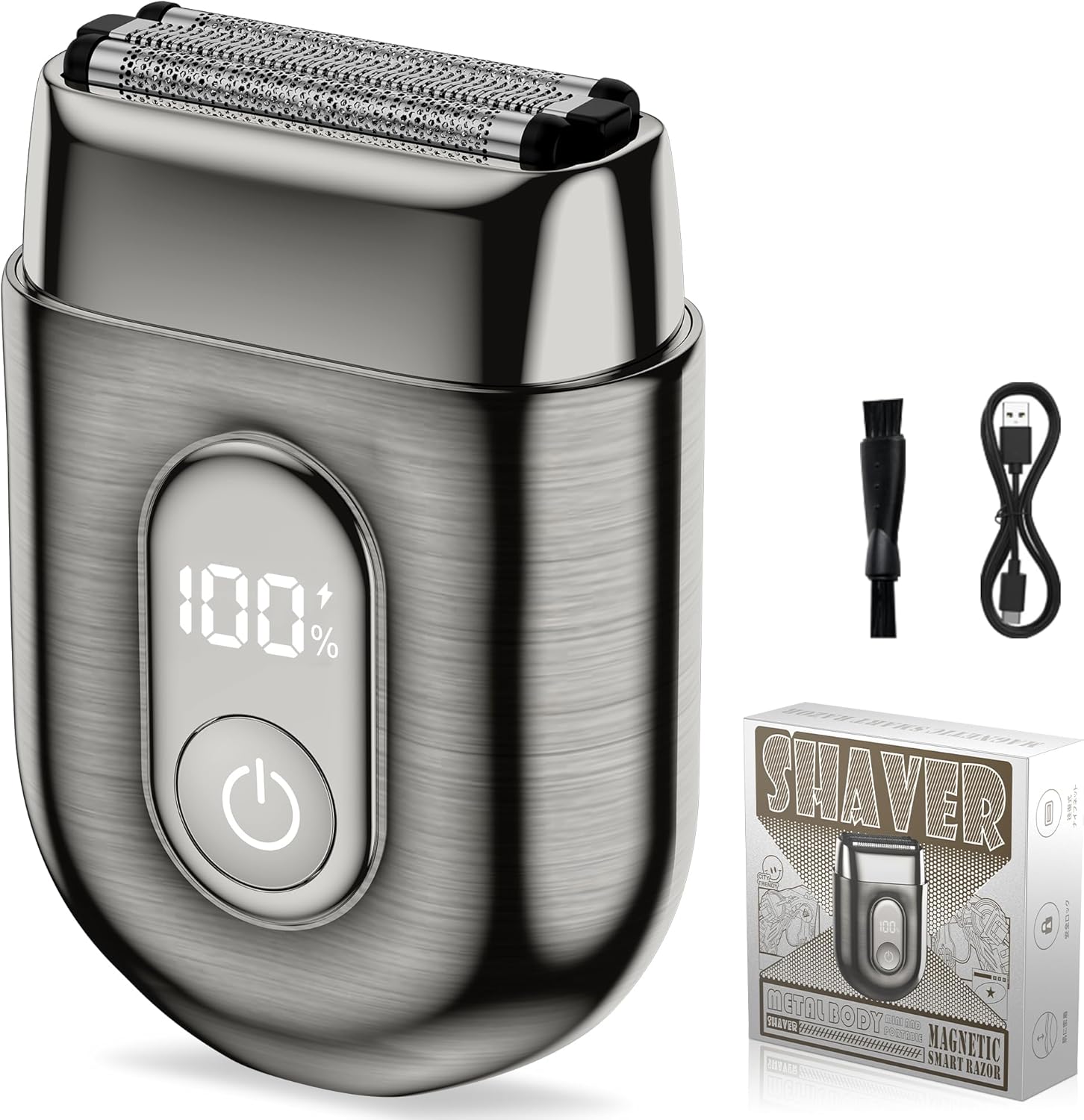 EchoByte 往復式電動シェーバー メンズ ひげそり フローティング3枚刃 乾湿両用 IPX7防水仕様 髭剃り 低振動＆静音設計 電気シェーバー コンパクト設計 LED残量表示 4,668円