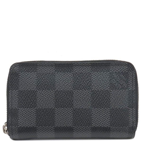 ルイヴィトン LOUIS VUITTON コインケース ジッピー コインパース ダミエグラフィットキャンバス ダミエグラフィット シルバー金具 黒 グレー 小銭入れ N63076 MI4119 【箱】