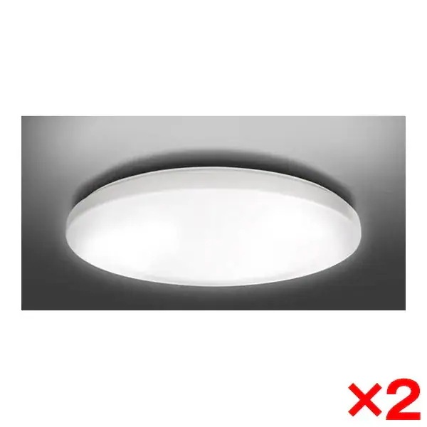 【2個セット】 シーリングライト 12畳 洋風 LED 調色 調光 リモコン付き 照明 天井 NLEH12R01B-LC